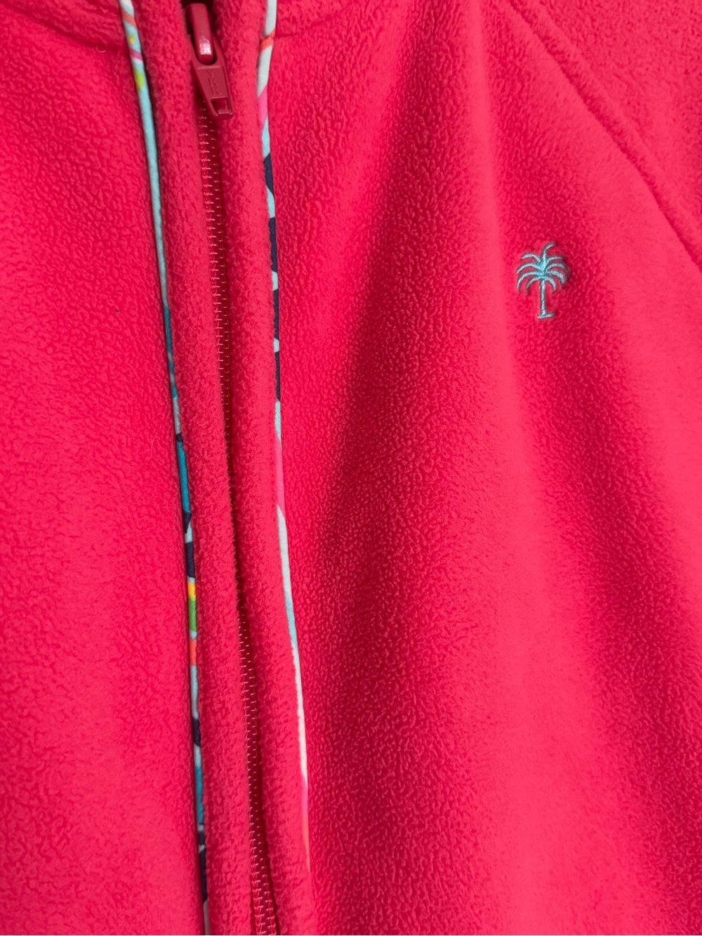Lily Pulitzer Women's Pink Fleece Jacket - Lightweight Zip Front - Picture 2 of 6